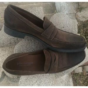 John Varvatos Penny Loafers Vibram Burnished Brown